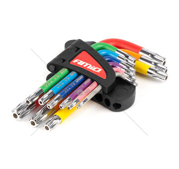Imbusové TORX klíče z S2 oceli 9ks AMiO-04300