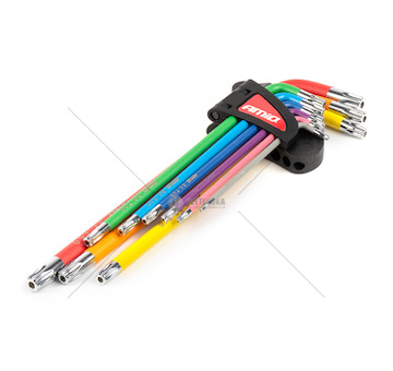 Imbusové TORX klíče z S2 oceli 9ks AMiO-04301