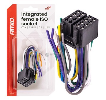 Integrovaný ISO CCA konektor 13PIN 5A 12V samice AMiO-04441
