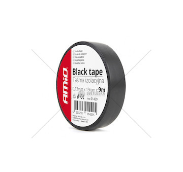 Izolační páska, černá 19mm x 9m AMiO-01429