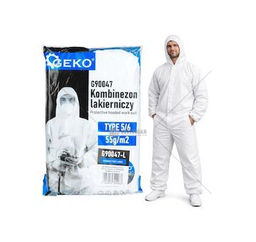 Jednorázový oblek (overal) typ 5/6, 55 g/m², velikost L – GEKO