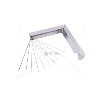 Jehly čisticí na trysky karburátorů, 0.4 - 1.6 mm, sada 11 ks