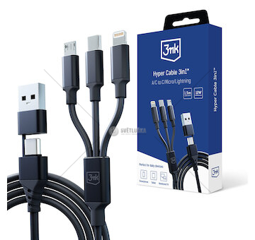 KABEL DO LADOWANIA 3W1 12W 3MK 3MK018