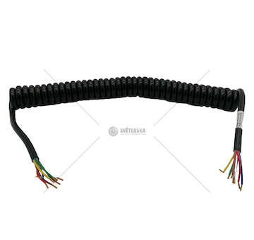 Kabel elektr. 7 propojovací spirálový bez koncovek