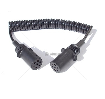 Kabel elektr. 7 propojovací spirálový s koncovkami typ N