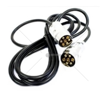 Kabel přívěsného vozíku  3,5m, 2x kovová zástrčka - 7pramen