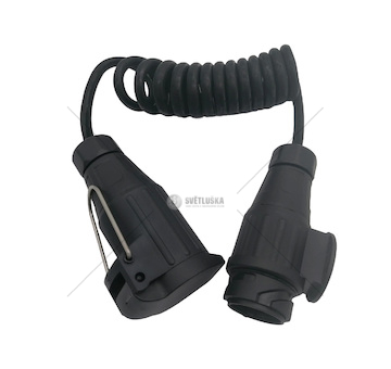 Kabel spirálový 1,5m, 13 pólů zástrčka / 13 pólů zásuvka