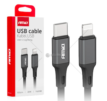 Kabel 'USB-C na Lightning 20W 100cm FullLINK AMIO-03904
