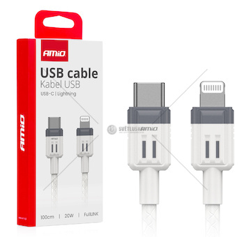 Kabel 'USB-C na Lightning 20W 100cm FullLINK AMIO-03910
