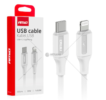 Kabel 'USB-C na Lightning 20W 100cm FullLINK AMIO-03922