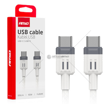 Kabel 'USB-C na USB-C 60W 100cm FullLINK AMIO-03908