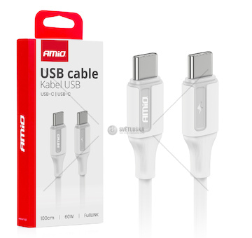Kabel 'USB-C na USB-C 60W 100cm FullLINK AMIO-03920