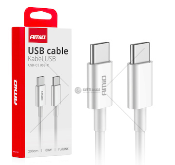 Kabel 'USB-C na USB-C 60W 200cm FullLINK AMIO-03897