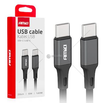 Kabel 'USB-C na USB-C 60W 200cm FullLINK AMIO-03903