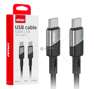 Kabel 'USB-C na USB-C 60W 200cm FullLINK AMIO-03927