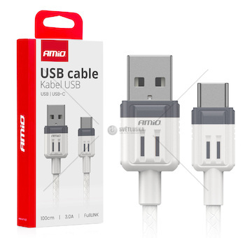 Kabel USB na USB-C 3A 100cm FullLINK AMIO-03905