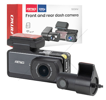 Kamera do auta se zadní kamerou 1K WLAN 256 GB WIFI Full HD AMIO-04799