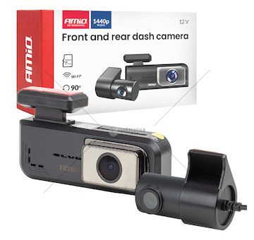 Kamera do auta se zadní kamerou 2K + 1K WLAN 512 GB WIFI Full HD AMIO-04800