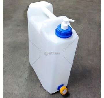 Kanystr na vodu 10L AQUABAM s kohoutem na vodu B4 - mýdlenka, na pitnou vodu