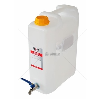 Kanystr na vodu 10L s mýdlenkou kohout dole