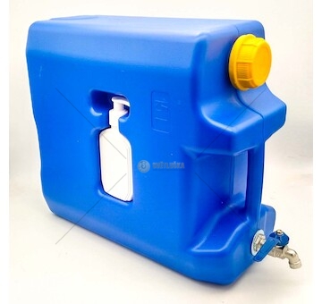 Kanystr na vodu 15L modrý s horním kohoutem na vodu B2 - mýdlenka