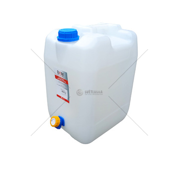 Kanystr na vodu 20L bílý kohout spodní M-4 ATEST na pitnou vodu