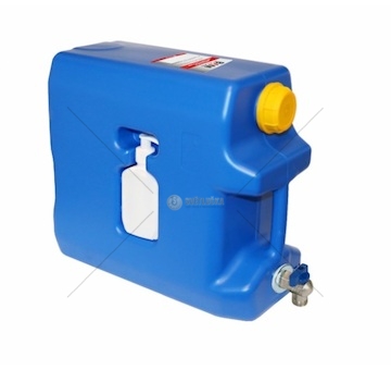 Kanystr na vodu 20L modrý s horním kohoutem na vodu B1 - mýdlenka