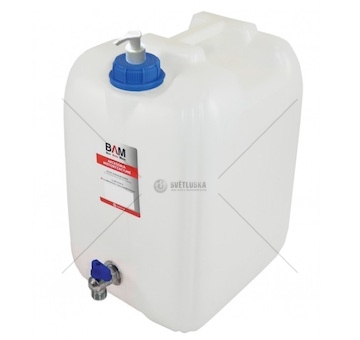 Kanystr na vodu 20L s dávkovačem mýdla 150ml