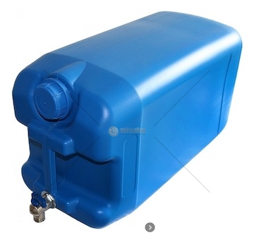 Kanystr na vodu 30L modrý kohout spodní krátký