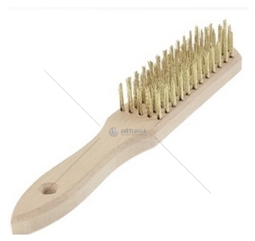 Kartáč ocelový 5-řadý dřevěná rukojeť