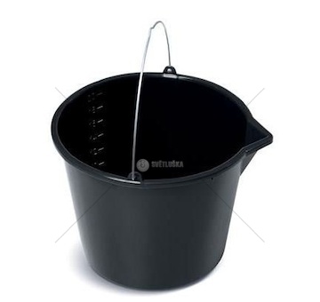 Kbelík 20L černý s nálevkou KBU20L-S411