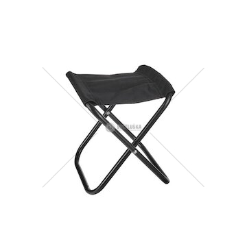 Kempingová skládací stolička, dětská, černá KELTIN