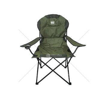 Kempingová židle skládací, zelená - BASS