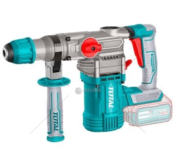 Kladivo vrtací a sekací AKU, SDS Plus, Brushless, 20V Li-ion, 2000mAh, 4,5J, industrial, bez baterie a nabíječky TOTAL