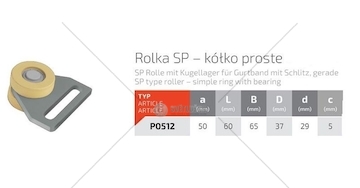 Kladka bočnice FI35*28 s řezem pásu  P0512