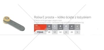 Kladka bočnice FI35 s upevněním rovným  P0545