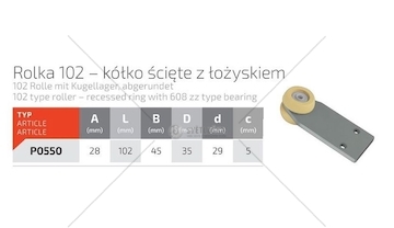 Kladka bočnice rovná EDSCHA řezané kolo  P0550