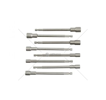 Klíče nástrčné do vrtačky, prodloužené, magnetické, sada 8ks, 6-13mm GEKO