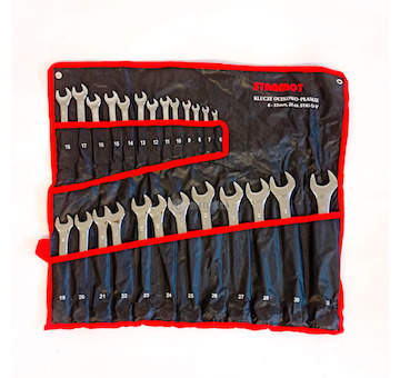 Klíče očkoploché SADA PROFI 6-32mm 25ks CrV - textilní obal