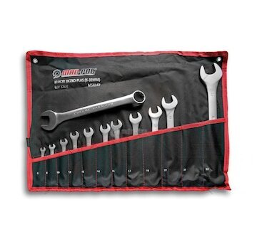 Klíče očkové-otevřené 12ks 6-32mm CrV MAR-POL, skládací obal