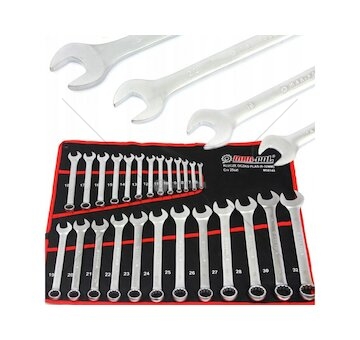 Klíče očkové-otevřené, skládací obal 25ks 6-32mm CrV MAR-POL