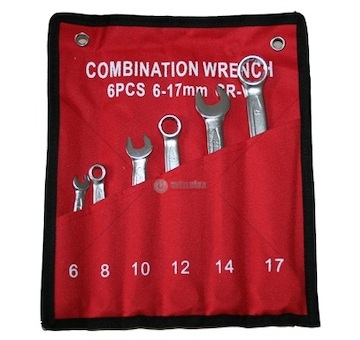 Klíče ploché/očkové 6-17 6ks sada