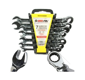 Klíče ráčnové očkoploché s kloubem 7ks 8-19mm MAR-POL