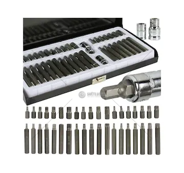 Klíče TORX, IMBUS, XZN, hlavice zástrčné, sada 40ks MAR-POL