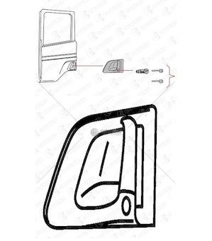 Klika dveří vnější l kompletní scania 94,114,124,144,cp,cr,ct 0073958_A
