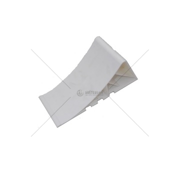 Klín pod kola L=225mm, barva - bílá, max zatížení 1,6T