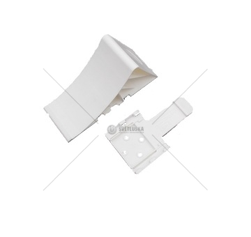 Klín pod kola L=225mm, barva - bílá, s držákem klínu, max zatížení 1,6T