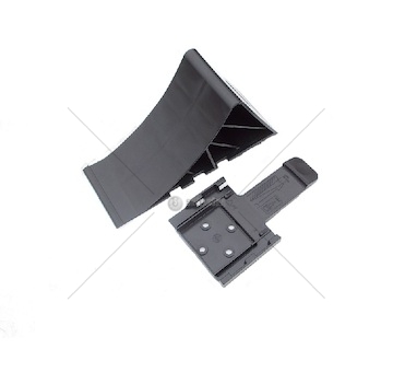 Klín pod kola L=225mm, barva - černá, s držákem klínu, max zatížení 1,6T