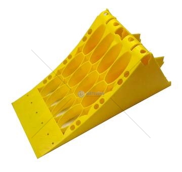 Klín pod kola L=475mm, barva - žlutá
