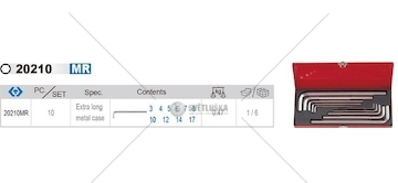 KLUCZE IMBUSOWE 3-17 KING TONY KING TON 20210MR